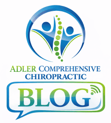 Adler Chiropractic blog logo with spine and two figures, promoting health and wellness.